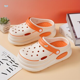 Stylish eva Round Toe Platform Clogs Lightweight�A�^ƽ̨ľ��