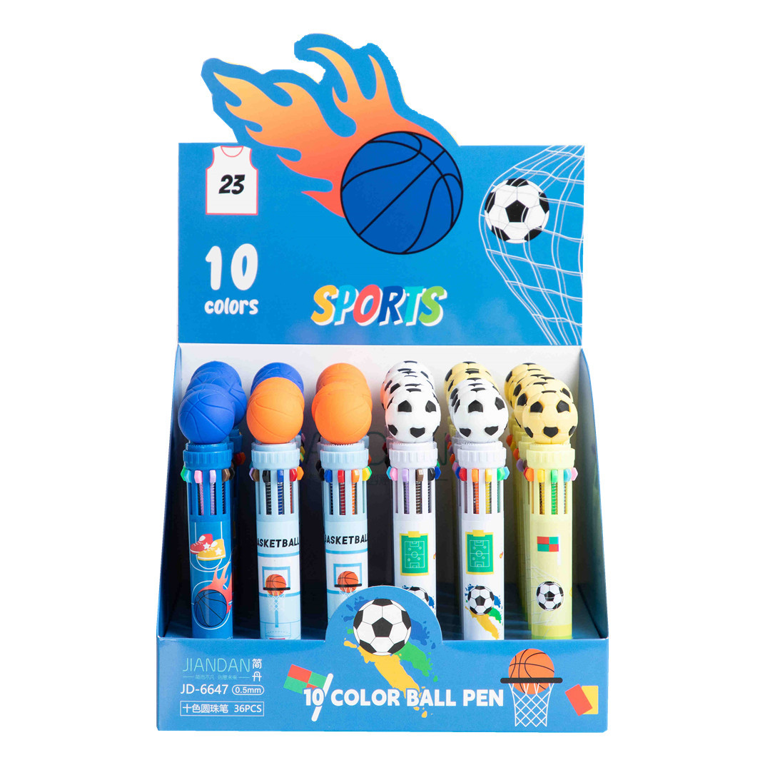 Deportes de sangre caliente bolígrafo de color estudiantes de escritorio multicolor personalizado bolígrafo neutro personalizado