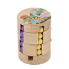 Wooden double-sided intellectual rotating Rubik's cube for finger, intellectual development, anti-stress