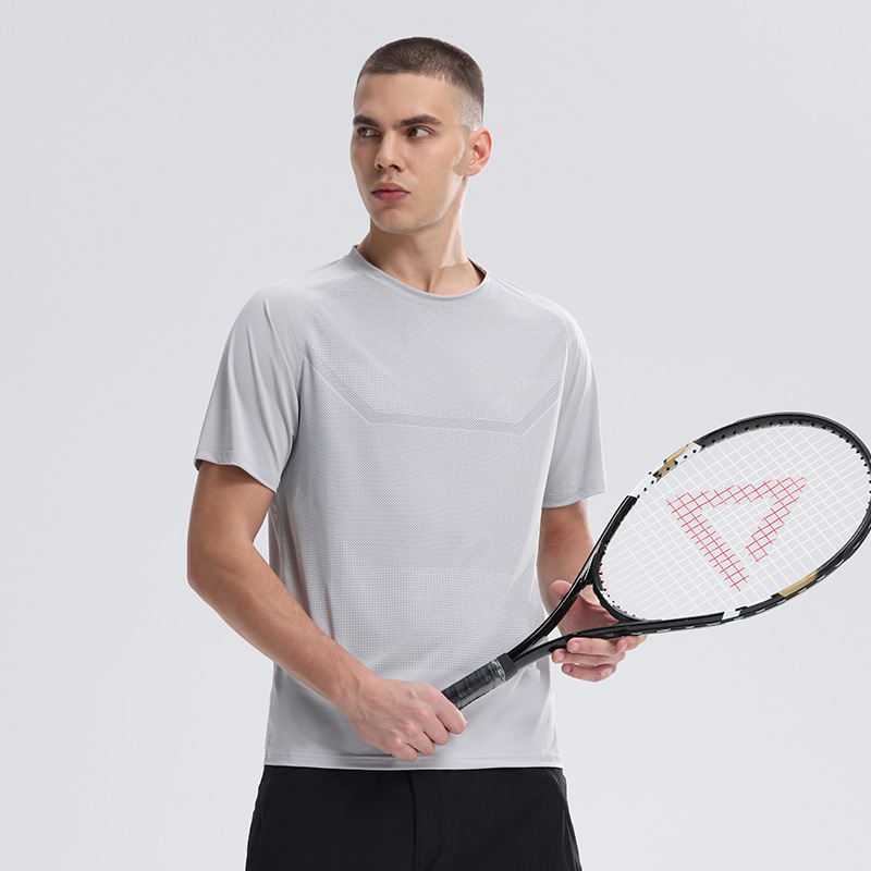 Comercio exterior transfronterizo de hombres al aire libre impresión digital camiseta ligera transpirable hombre cuello redondo secado rápido mangas cortas