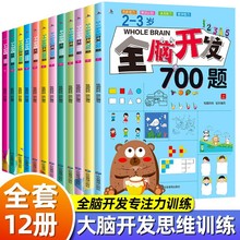 正版童书全脑开发700题1000题儿童2-6岁学前教育益智奥数启