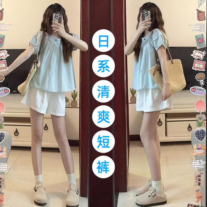 Ice Silk Quick-Drying Shorts for Women in Summer, Thin Wide-Legged, Loose and Slim Outer Casual Pants, Five-Point Cargo Sports Pants