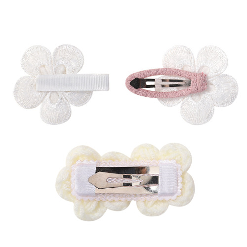 Girl Freshwater Daisy Five-Petaled Flower Hair Accessory Eyebrow Clip Cute Fabric Handmade Hair Clip 3684