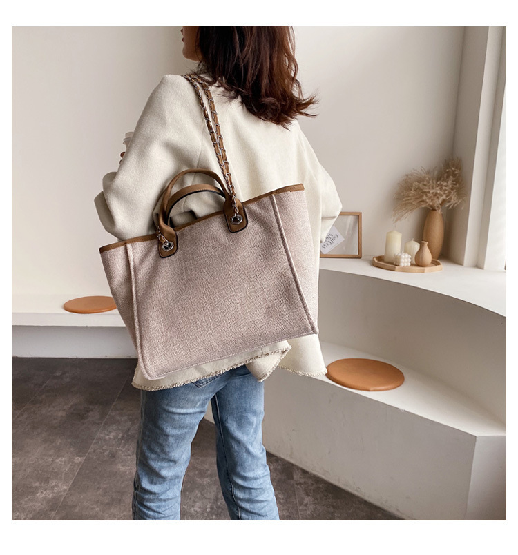 بسيطة Xiaoxiangfeng قماش حقيبة نسائية 2021 حقيبة يد جديدة حقيبة عصرية حقيبة سلسلة حقيبة الكتف display picture 15