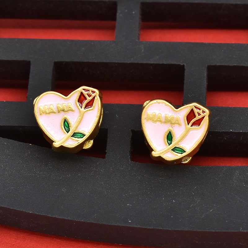 Golden accessories heart shaped