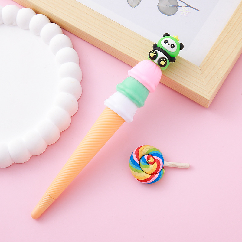 Bolígrafo de góner Haagen-Dazs Bolígrafo de góner de cono de dibujos animados Bolígrafo de góner de helado Papelería creativa Regalo de premio para estudiantes