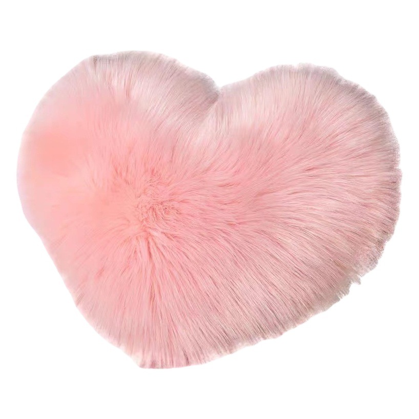 Creativo en forma de corazón de felpa almohada cojín almohada con núcleo sofá cintura cojín Oficina asiento de lana-como almohada cojín