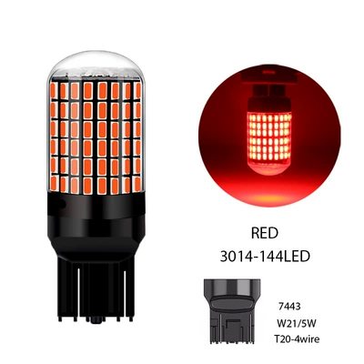 brake light T20 7443 — Brake light - 7443-3014-144-light-red