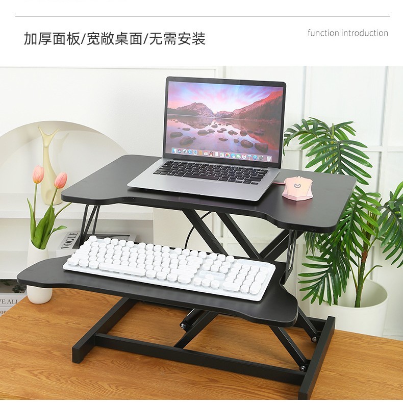 メーカー空気圧リフティングコンピュータデスクスタンディングデスクトップ高さブラケットモニターリフティングテーブル折りたたみテーブルデスク|undefined
