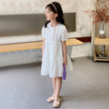 女童蕾丝裙2023夏韩版童装女孩水溶蕾丝甜美公主六一礼服裙中大童