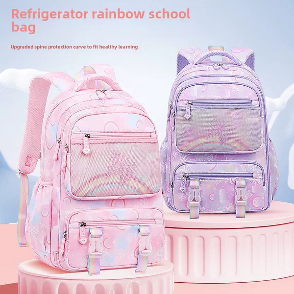 2026 Cross-Border Popular Lightweight Breathable Backpack, Wear-Resistant and Waterproof, School Expansion Backpack for Children and Primary School Students, Wholesale