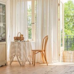 Yimanqiyun curtains finished white striped embroidered curtains semi-blackout curtains hollow kitchen living room window curtains