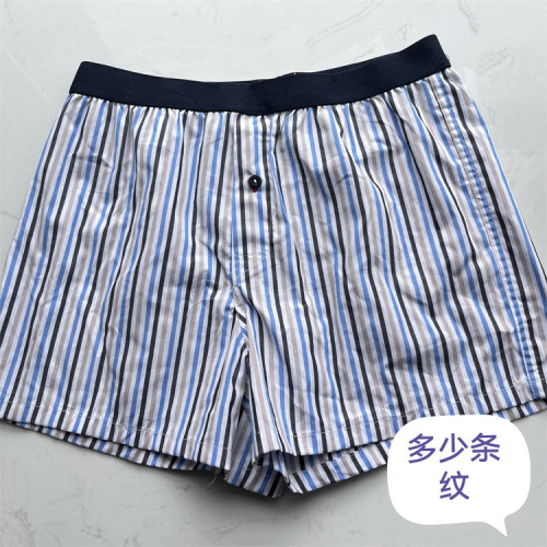 7552缘单男士家居莼棉阿罗裤 宽边字母松紧腰平角短裤  四角内裤