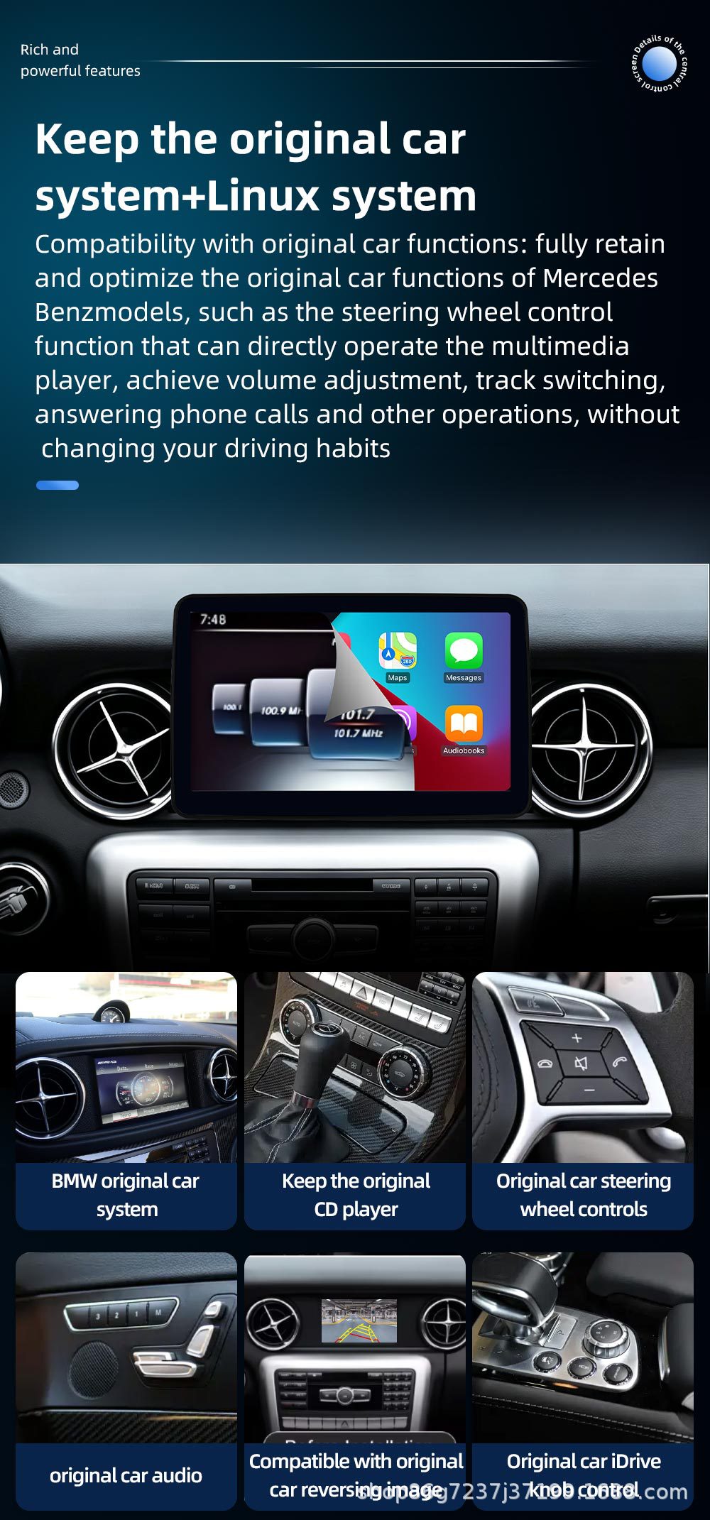 9inch Android Mercedes-Benz SLK SL SLC R172 R231 car central control navigation system with built-in Bluetooth and GPS
