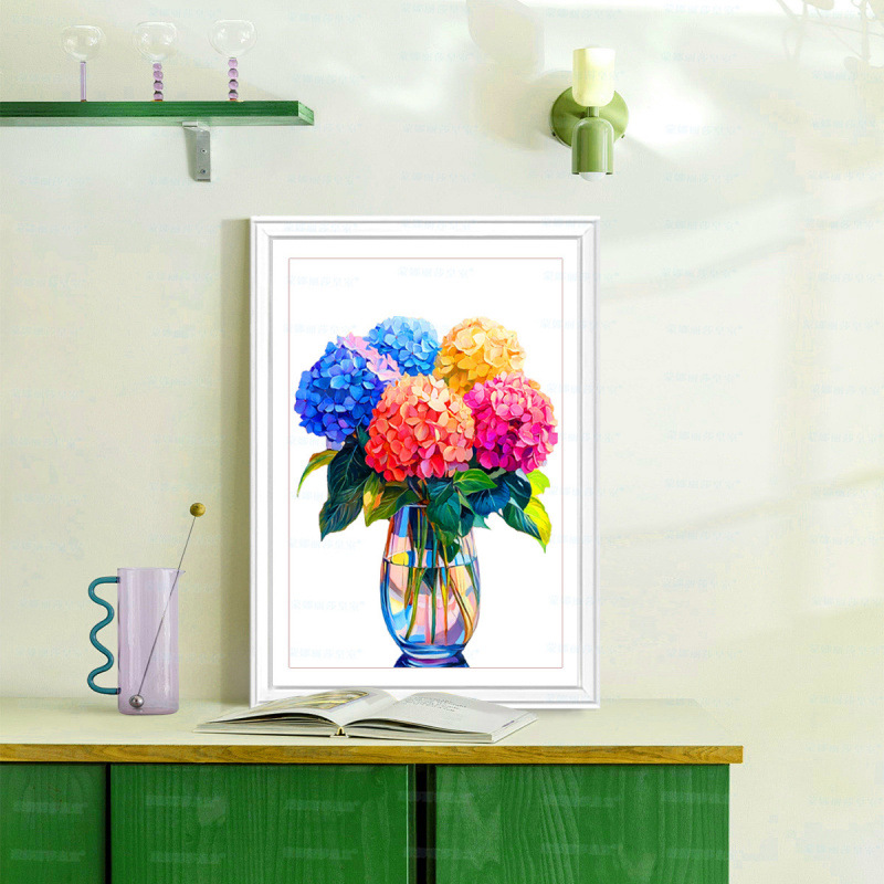 Mona Lisa rosa real hortenida nueva decoración floral simple bordado simple bordado de hilo hecho a mano image 4