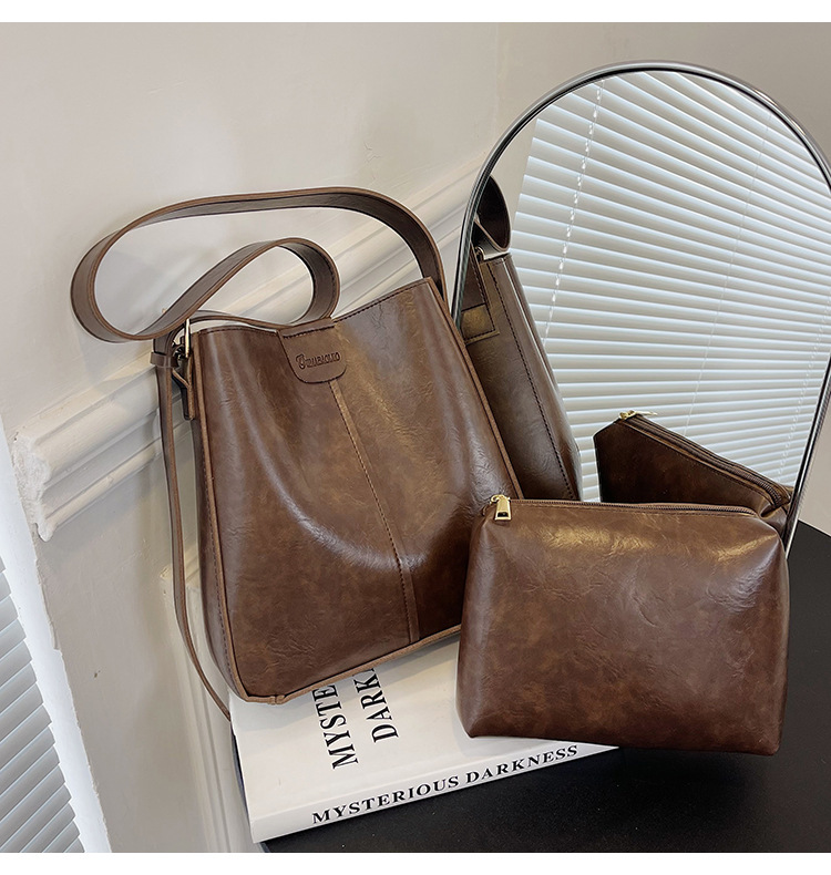 New fashionable and versatile women's single-shoulder bag and women's bag, a best-selling large-capacity bucket bun for European and American foreign trade undefined