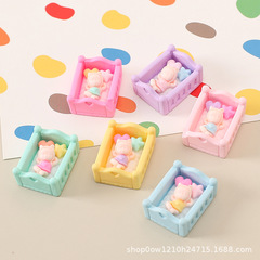 Sleeping Baby Crib DIY Resin Accessories Cream Glue Droplet Resin Cigarette Box Storage Box Display Stand Material Pack