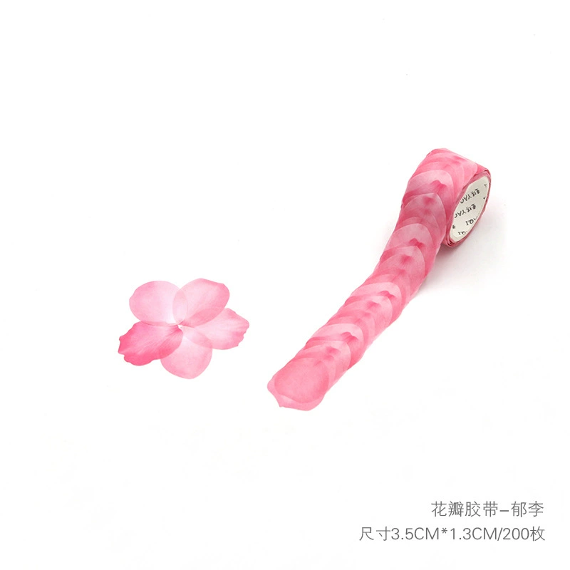 Бархатная лента Washi стикеры, рулоны, 48 шт в коробке, цветочные формы, assorted цвета