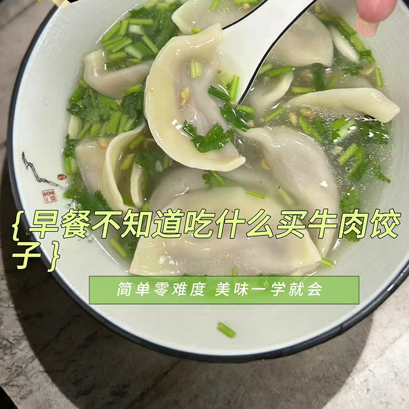 手工清真鲜香浓郁的牛肉饺子皮薄馅多营养多汁水饺清真新鲜牛肉饺|undefined