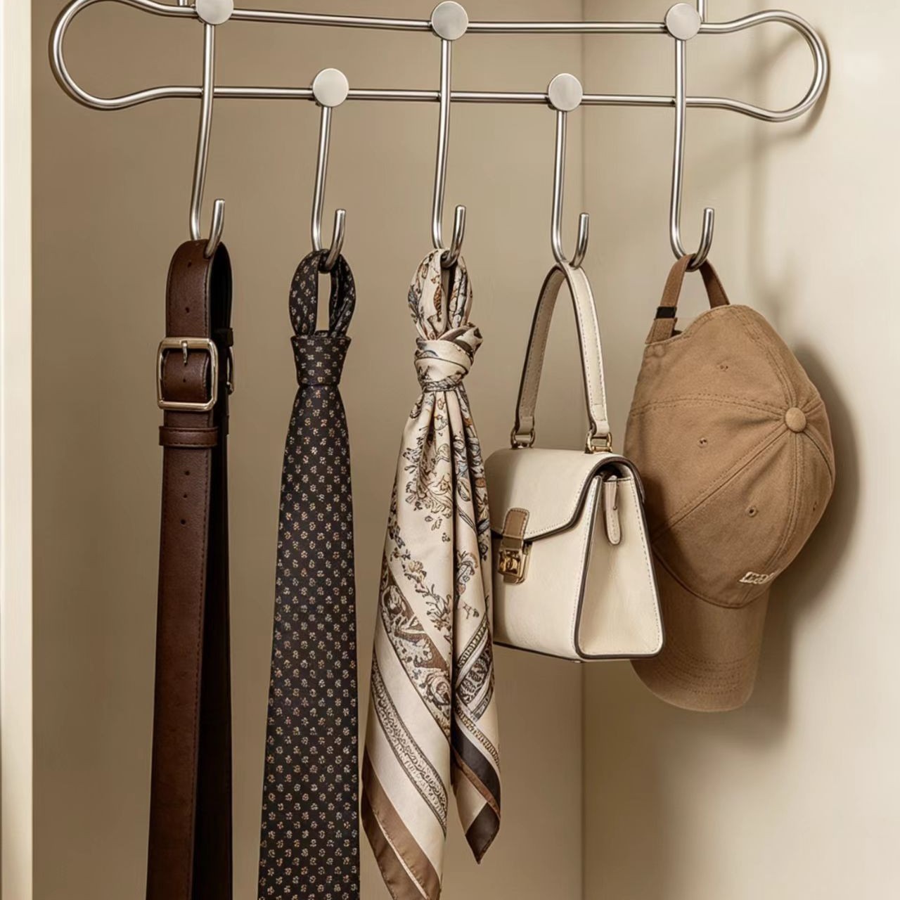 Stainless Steel 201 Multifunctional Wall-Mounted S-Shaped Hooks for Bathroom and Kitchen, Clothes and Towel Storage, Wholesale from Manufacturer