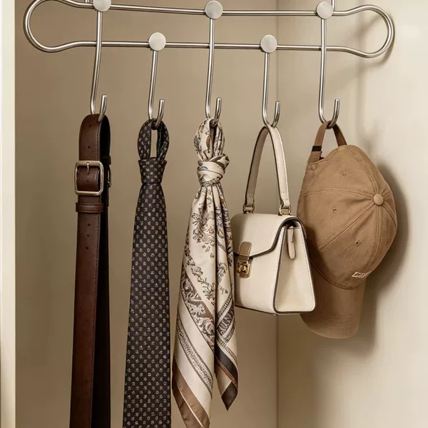 Stainless Steel 201 Multifunctional Wall-Mounted S-Shaped Hooks for Bathroom and Kitchen, Clothes and Towel Storage, Wholesale from Manufacturer