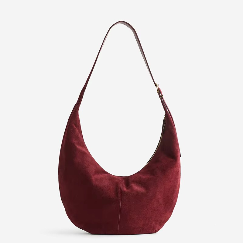 26 Fashion Production Logo Large Vintage Messenger Hobo Handbag Curved Shoulder Bag Suede Women's Handbag 26 Fashion Production Logo Large Vintage Messenger Hobo Handbag Curved Shoulder Bag Suede Women's Handbag