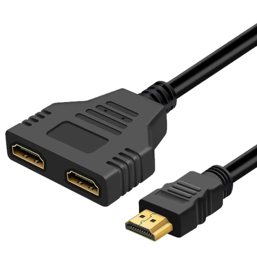 HDTV одноточечный двухточечный адаптерный кабель 0,3 метра, плоский двойной HDTV мужской к женскому удлинитель головка, HD разделитель