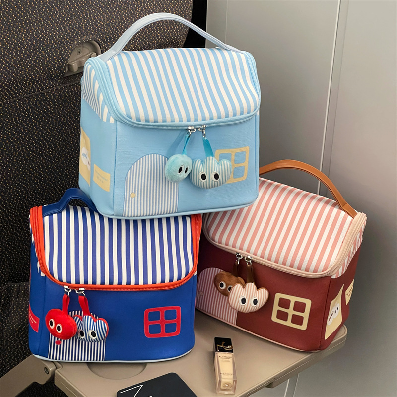 2025 nuevo estilo dopamina pequeña casa bolsa de cosméticos mujer lavado de gran capacidad portátil impermeable viaje bolsa de almacenamiento portátil