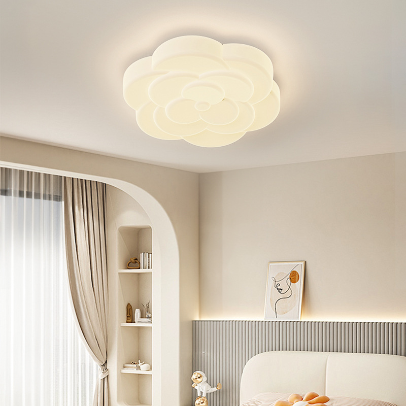 Protección ocular de la habitación de los niños, lámpara de techo de flores, lámpara de dormitorio led de espectro completo, lámpara de habitación minimalista moderna para niños y niñas