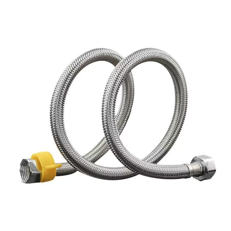 4分304ステンレス編組双頭管給湯器冷熱給水管ホース便器高圧防爆ホース|undefined