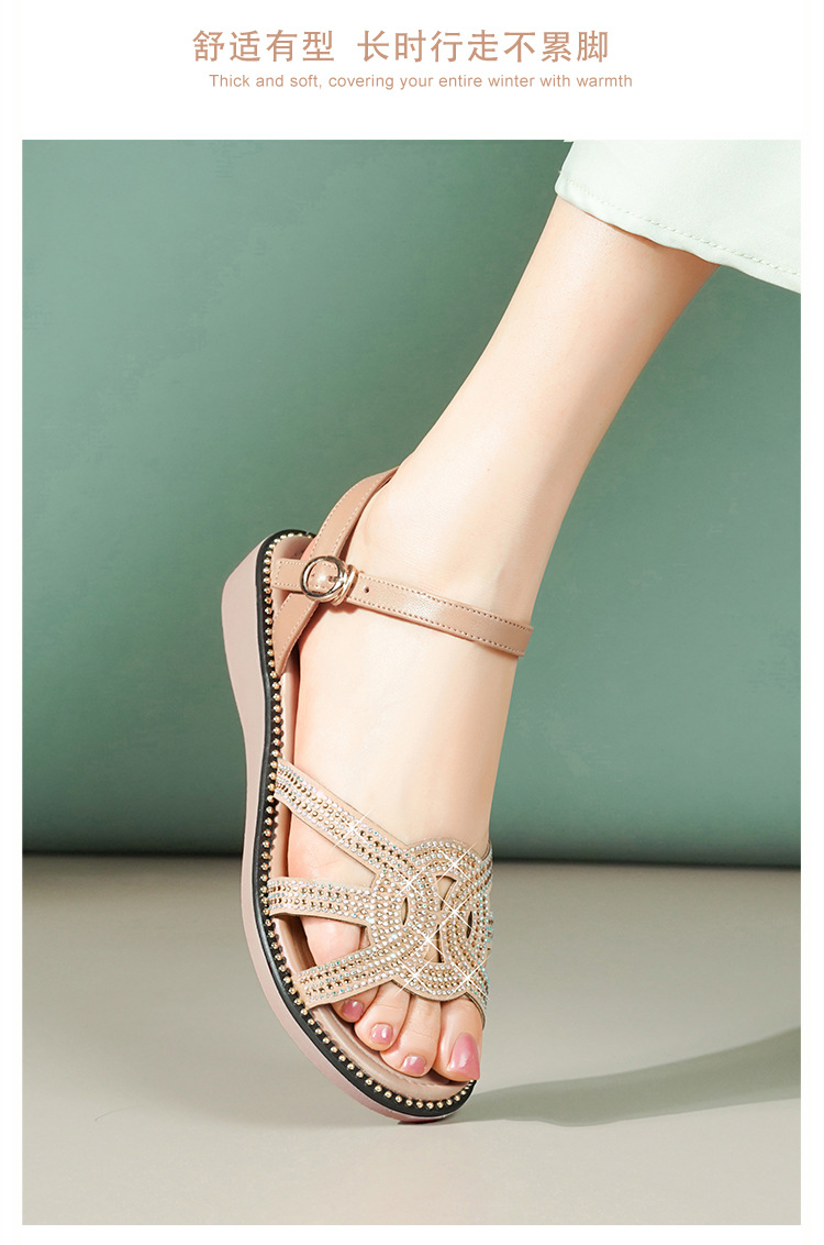 Sandal nữ quai chữ V đế bệt mềm hở mũi thoáng khí — màu đen chi tiết 17