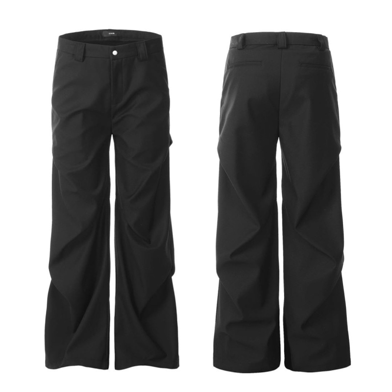11KN American Retro Pleated Straight Tube Niche Design Sense Silhouette Wide Leg Trendy Casual Pants 11KN American Retro Pleated Straight Tube Niche Design Sense Silhouette Wide Leg Trendy Casual Pants