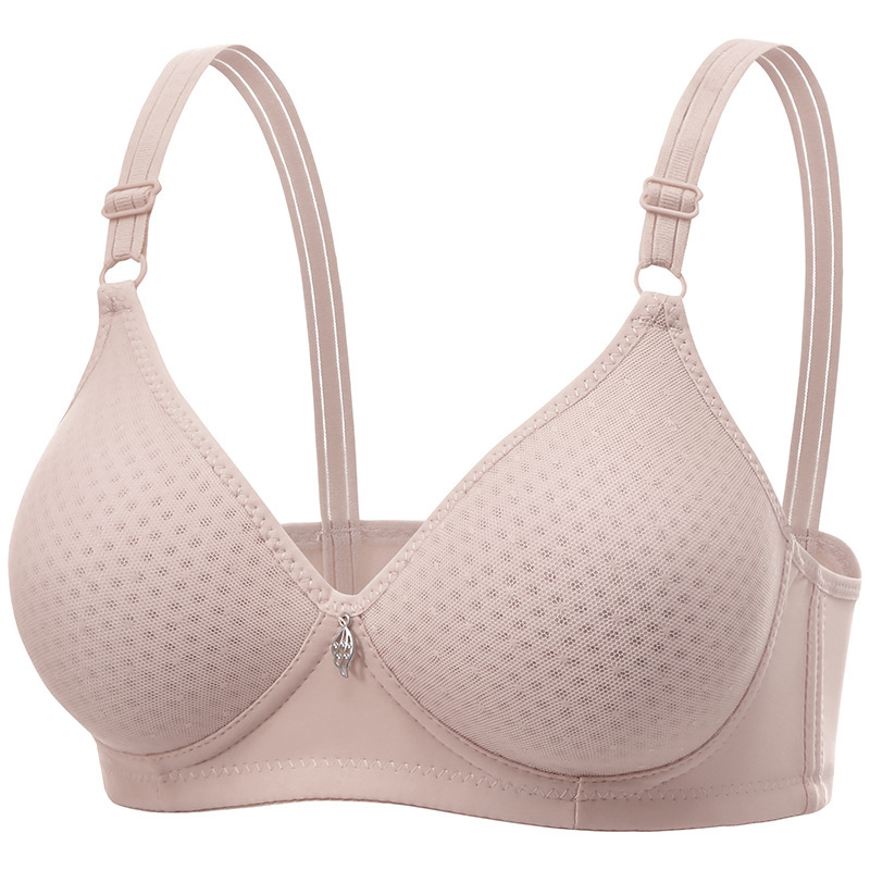 Middle-Aged and Elderly Manufacturers Wholesale New Wire-Free Bras, Baby Cotton Thin Cup Comfortable and Breathable Underwear