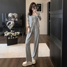 跨境套装女2025年春装新款韩版时尚百搭宽松时髦开衫卫衣三件套潮