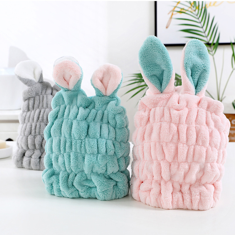 兒童干發帽女卡通可愛浴帽快乾女童吸水日式韓式包頭巾擦頭髮毛巾