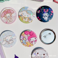 Jade Dog Poppy Badge Korommi Melody Metal Pin Student School Bag Clothes Hook Cute Laser