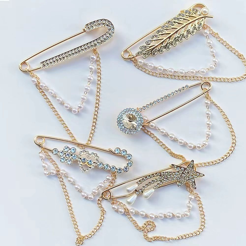 Broche chaîne rétro tendance et élégante, style streetwear, boucle décorative pour ceinture._voghion.com
