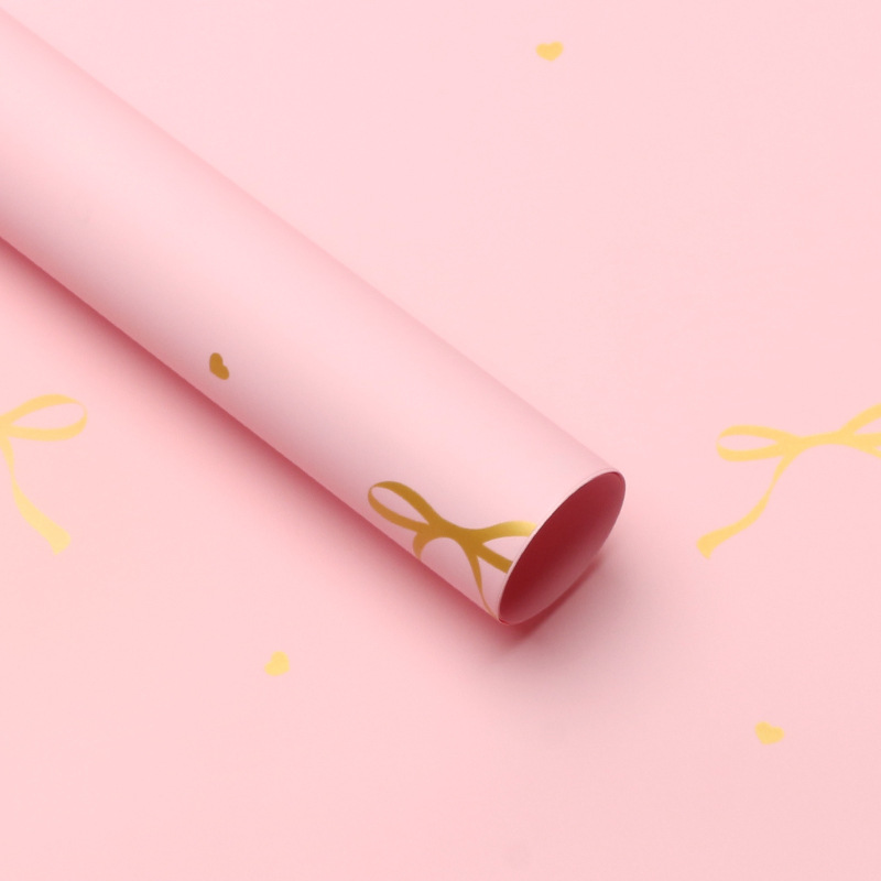 Papel de regalo con nudo de flor, lazo de corazón, materiales para envolver ramos, regalo DIY, suministros para floristería