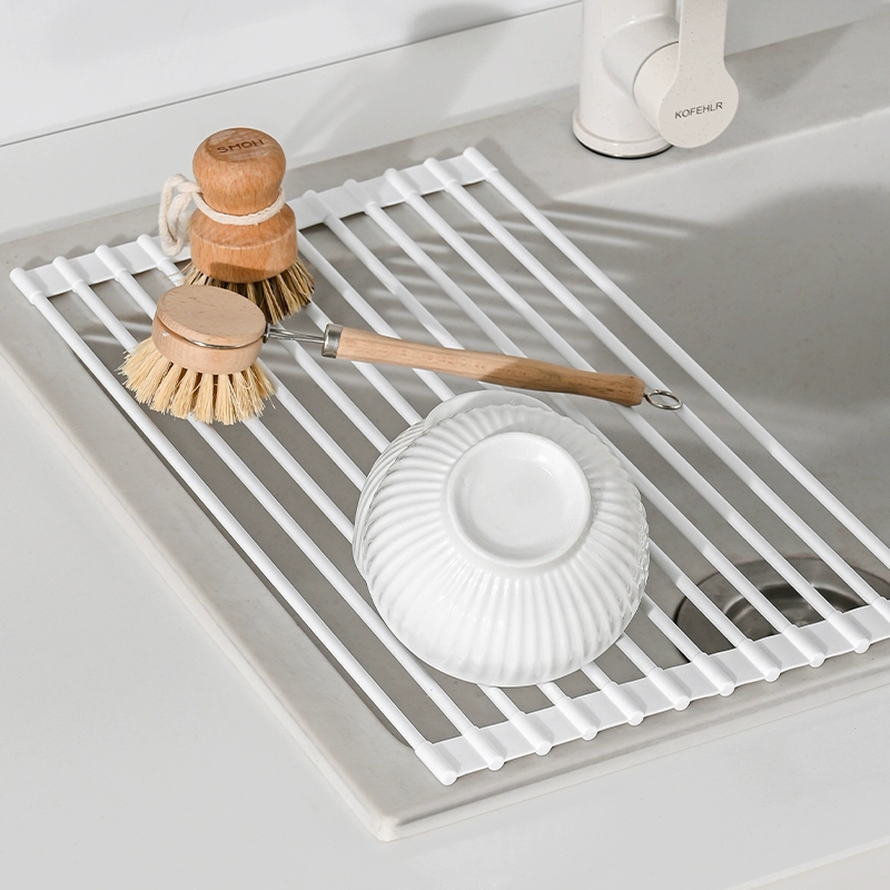 Складная подставка для кухни Складная подставка для посуды Складная подставка для посуды для посуды Ссуда для посуды Силиконовая корзина для хранения воды