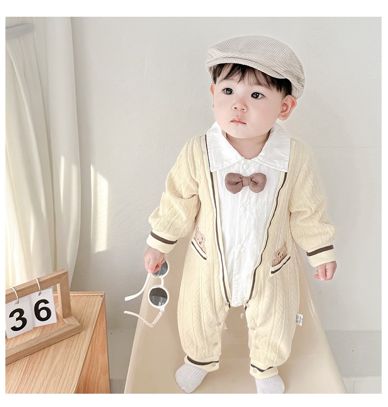 Primavera y otoño para bebés más ropa de una pieza de terciopelo para niños y bebés