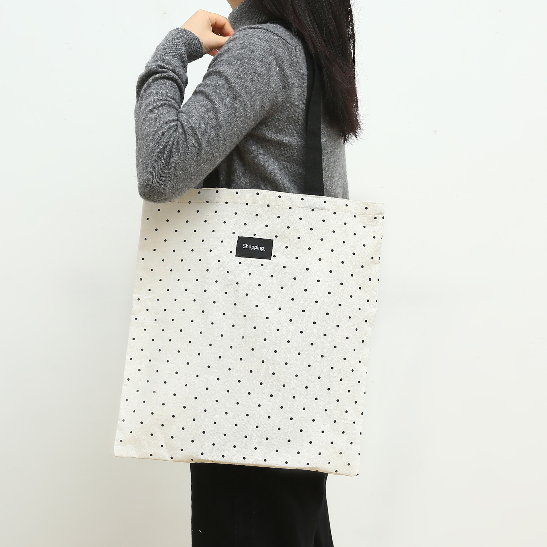 Tela de trigo de mijo bolso de lona de doble cara bolso de lona bolso de compras bolsa de almacenamiento bolsa de artículos diversos