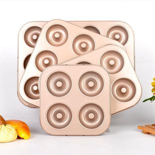 Non-stick 6 continuous cake baking tray donut oven baking tray 6 Continuous baking tray DIY pastry bread mold carbon steel household