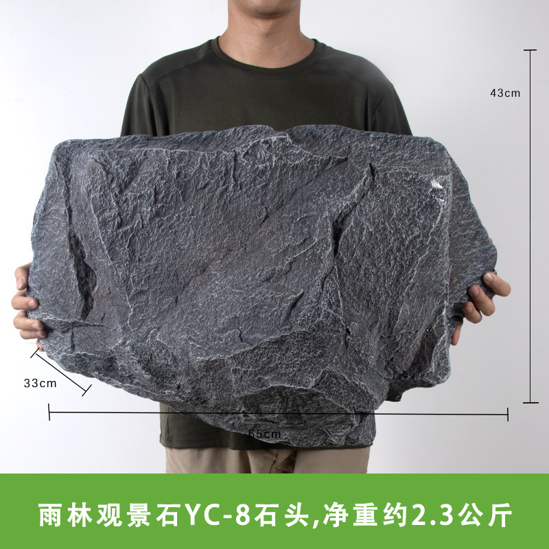 Simulación de piedra de dragón azul, piedra falsa, paisaje de jardín al aire libre, piedra de rocalla, decoración de patio al aire libre, accesorios de fotografía