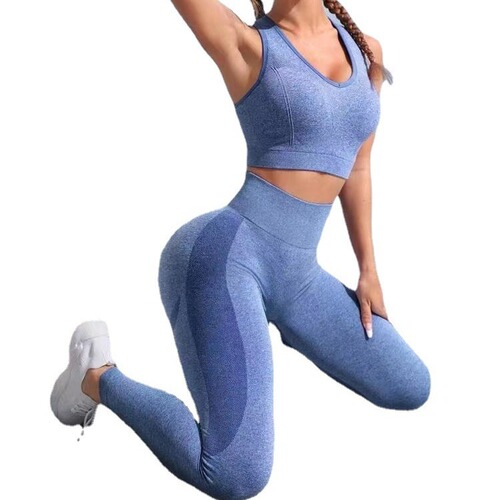 Cross-border seamless yoga pants high-waisted butt-lifting yoga set running training fitness sportswear