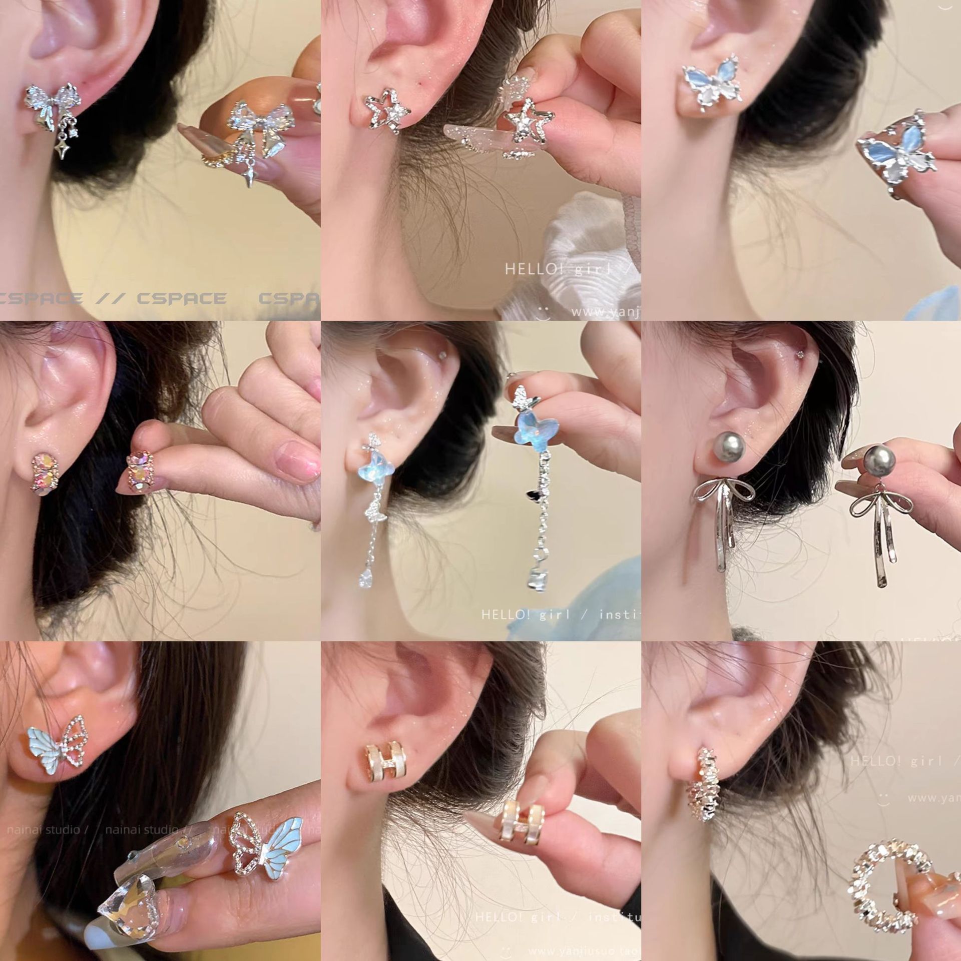Anchorro aretes rojos 2026 explosión lujoso ligero alto sentido nuevo aretes de estilo de Hong Kong aretes rojos retro aretes para mujeres image 5
