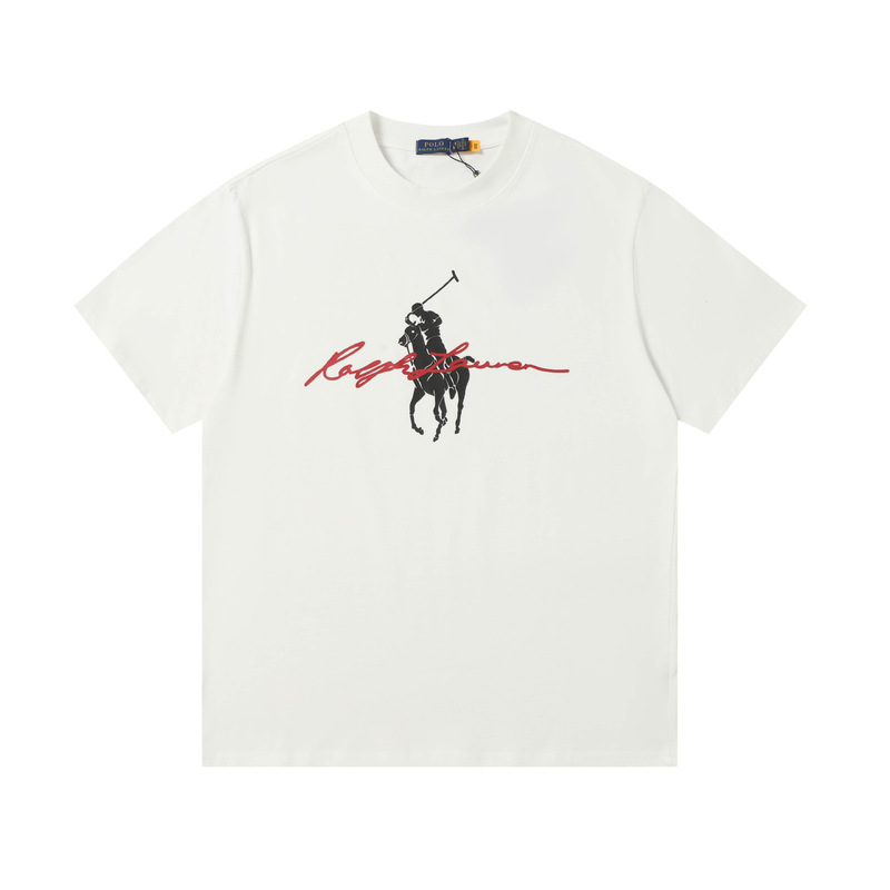 クロスボーダー ラルフローレン クラシック ベア プリント ラウンドネック 半袖 シンプル ファッション 万能 Tシャツ 男女兼用|undefined