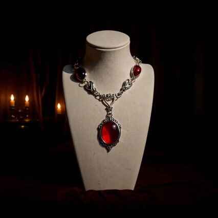 Cross-Border Gothic Jewelry Vampire Necklace Bloody Bat Necklace Witch Victorian Era Jewelry