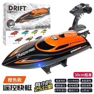 Cross-Border Hot Supply Children's 2.4g High-Speed Remote Control Speedboat Toys Parent-Child Interactive Outdoor Remote Control Bed Toys Wholesale