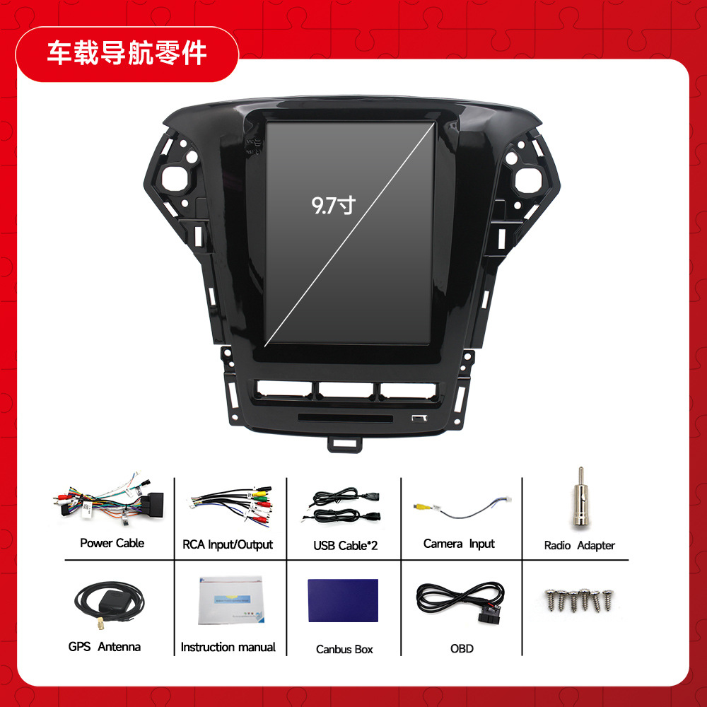 Aplicable a 11-15 Ford Mondeo ganar Android navegación en pantalla grande negro MP5 coche GPS jugador