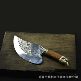 龙泉华影一件代发锻打菜刀超快锋利厨房用刀饭店切肉刀